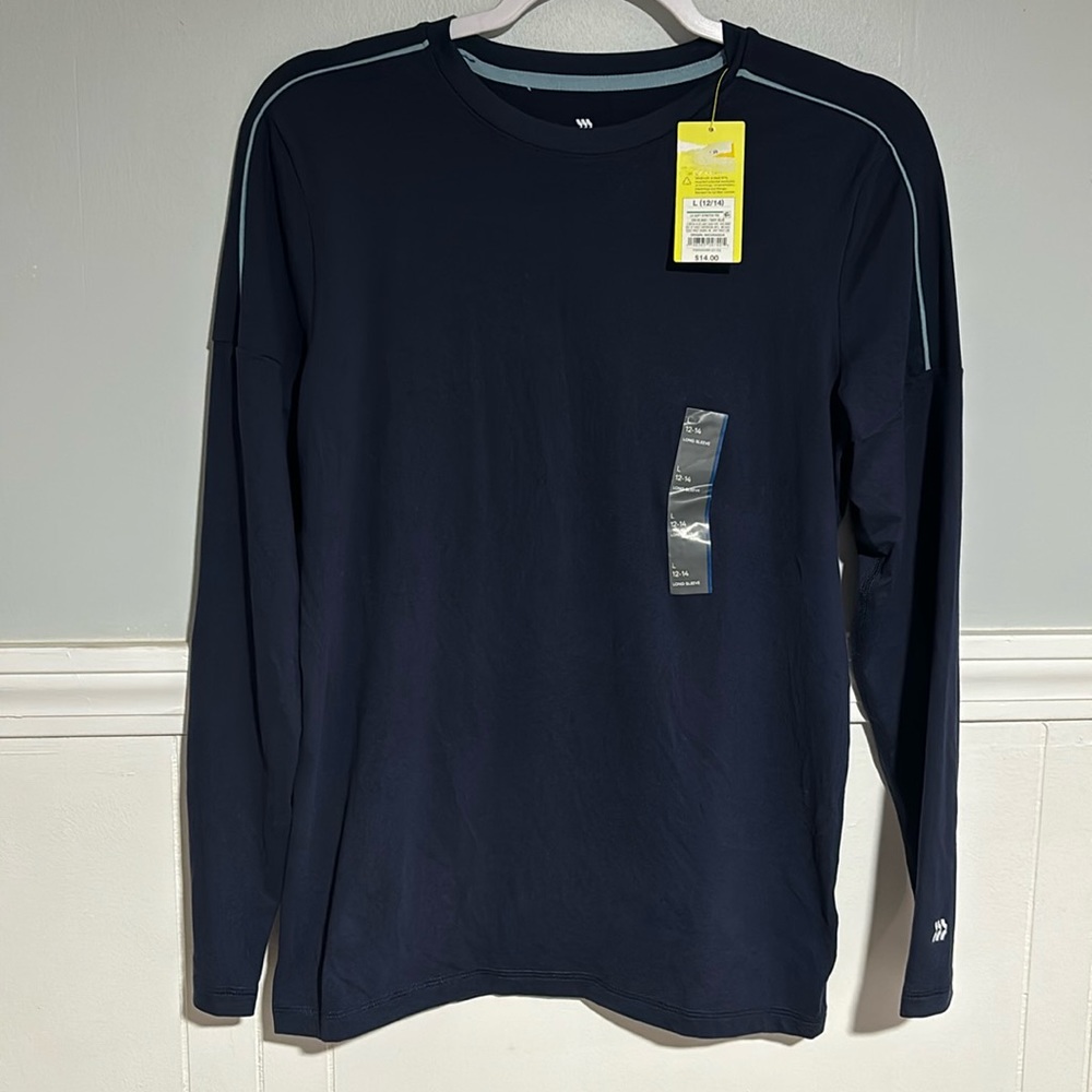 5 for $20! All in Motion Long Sleeve Moisture Wicking Tee Size L 12-14